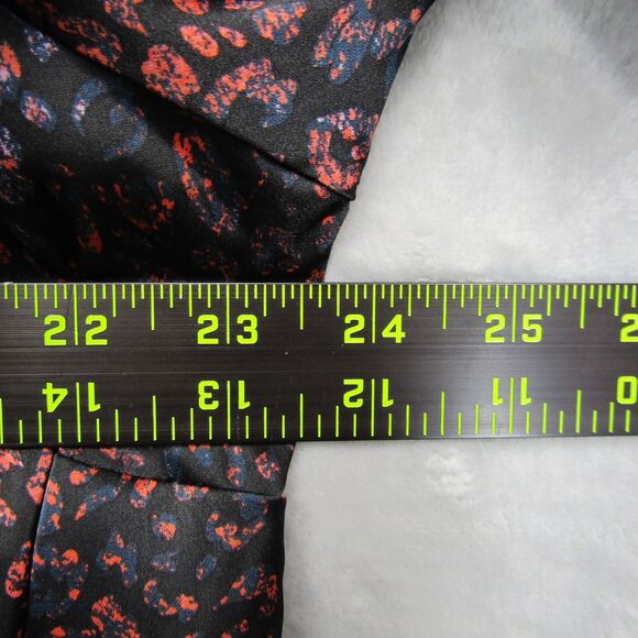 Torrid Top Womens Sz 0 XL Satin Animal Print Blouse Black Multicolor Puff Sleeve - Picture 8 of 14